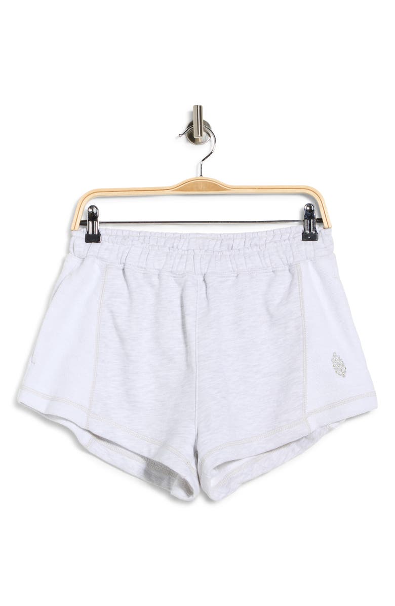 Free People High Press Sweat Shorts, Main, color, White Heather