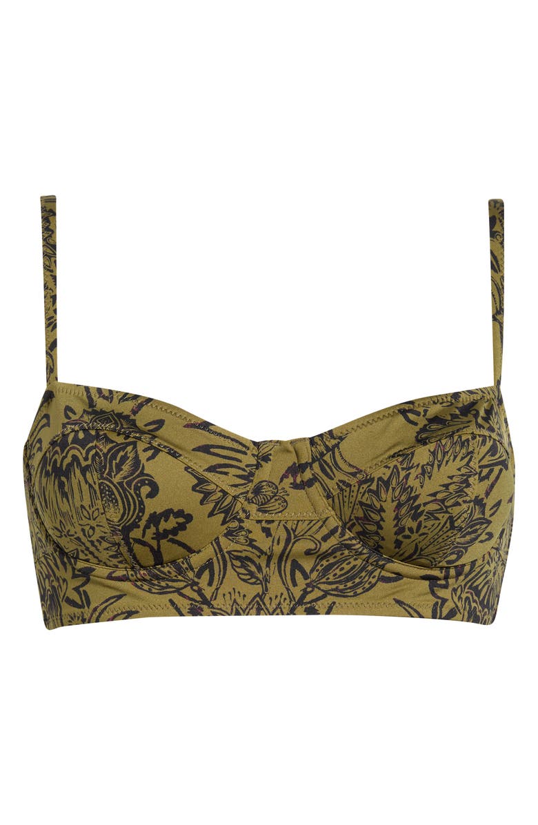 Ulla Johnson Zahara Underwire Bikini Top, Main, color, Olive Flora