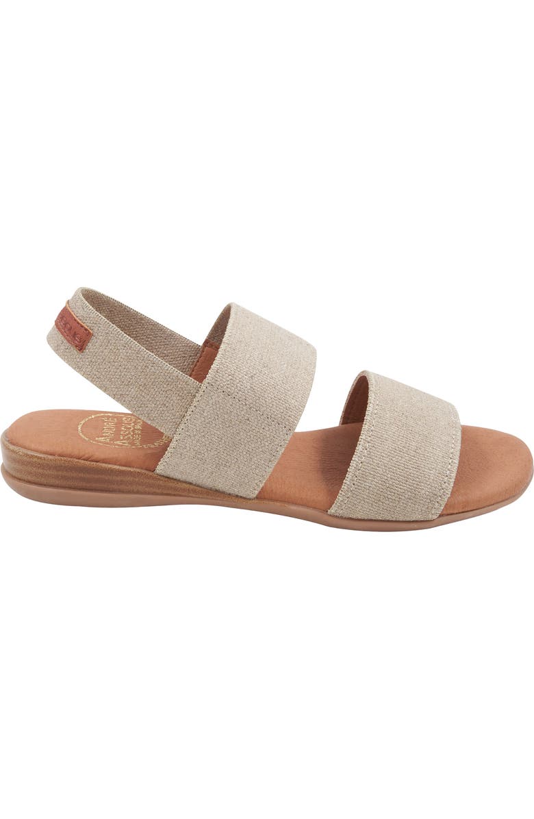 André Assous Nigella Featherweight Slingback Sandal, Alternate, color, Natural/ Platino