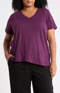 Eileen Fisher Easy V-Neck Organic Cotton Slub T-Shirt