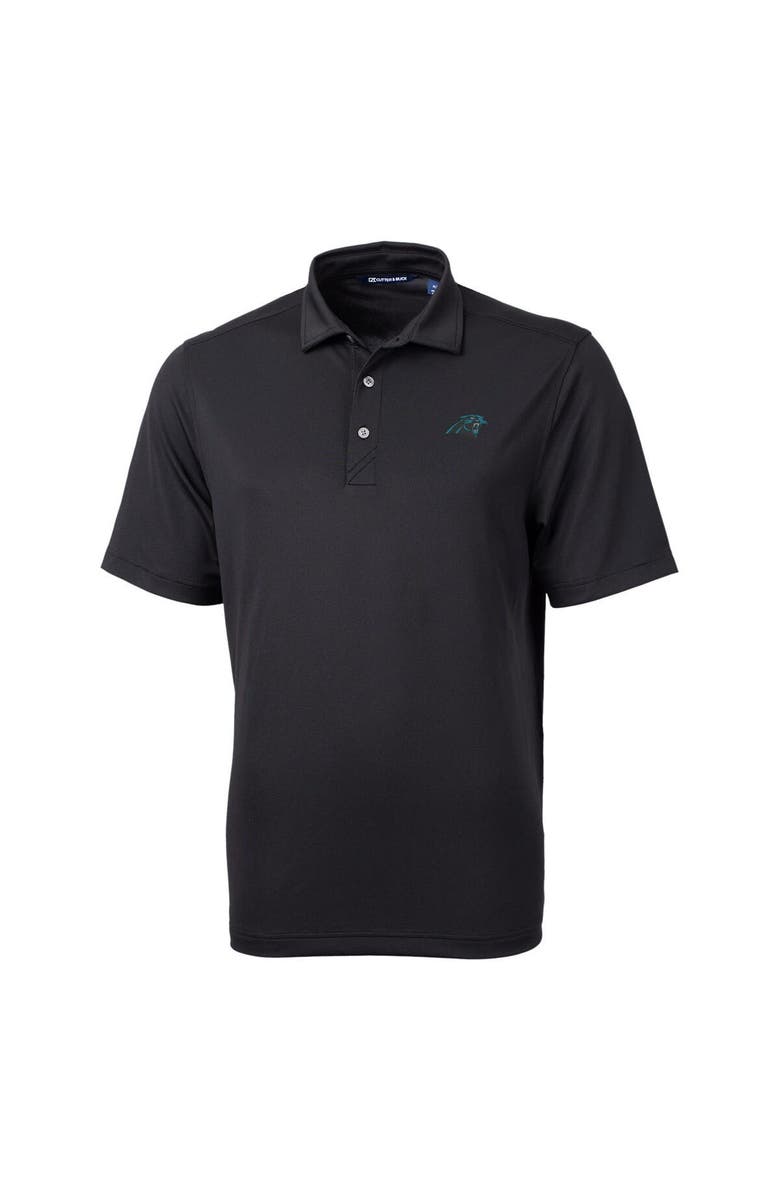 Cutter & Buck Men's Cutter & Buck Black Carolina Panthers Virtue Eco Pique Recycled Polo, Main, color, Black