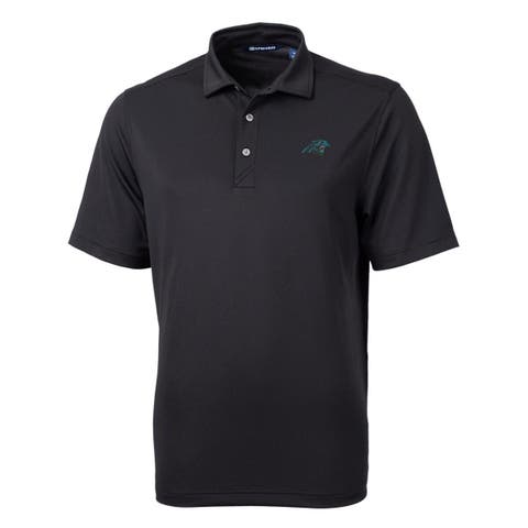 Men's Cutter & Buck Black Carolina Panthers Virtue Eco Pique Recycled Polo