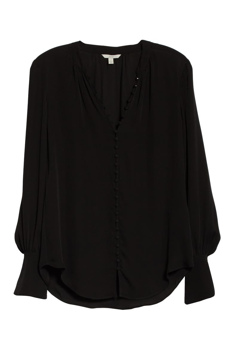 Tariana Silk Blouse, Alternate, color, CAVIAR
