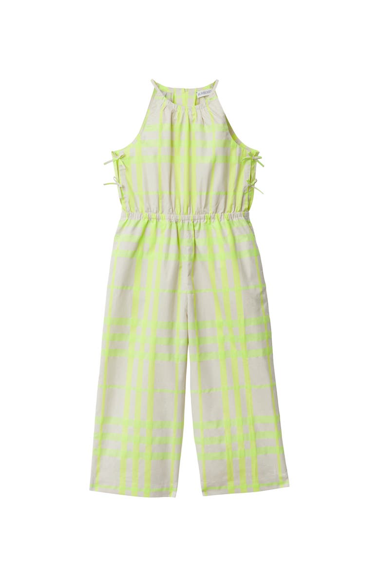 Burberry Check Cotton Blend Jumpsuit, Main, color,