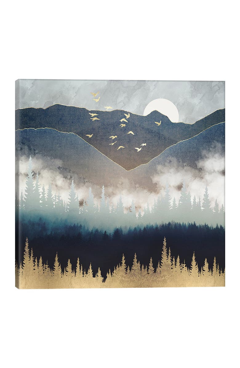 iCanvas Blue Mountain Mist by SpaceFrog Designs Canvas Wall Art - 18" x 18", Main, color, 