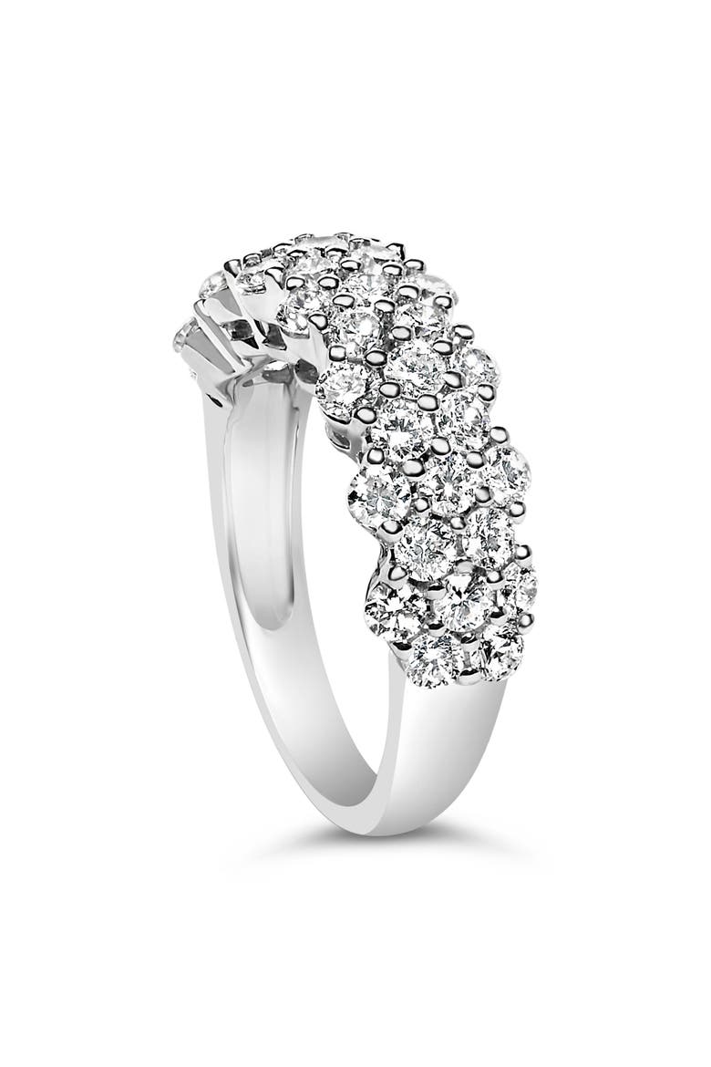 Silver 2.0 cttw Lab Grown Diamond Scattered Band Ring, Alternate, color, White