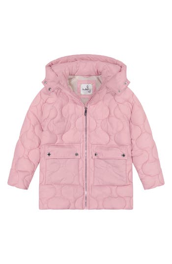 Sam Edelman Kids' Onion Quilt Stadium Jacket In Pink