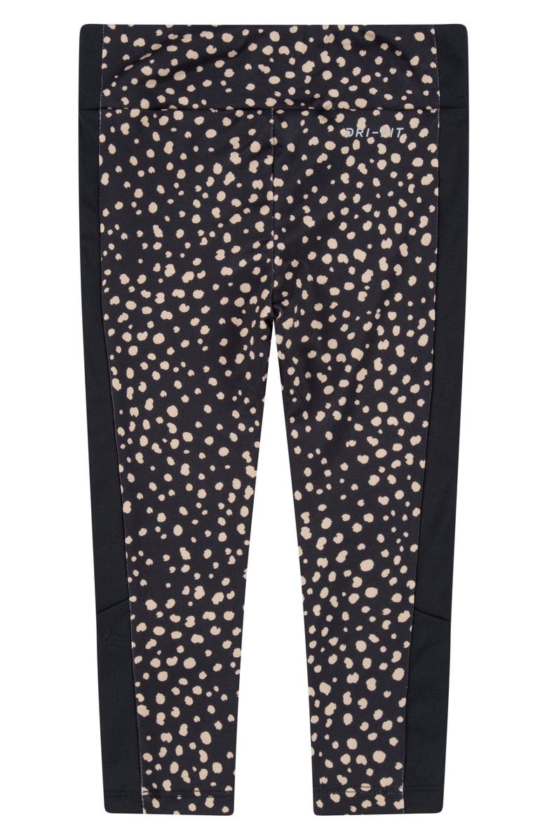 Nike Kids' Dri-FIT Animal Spot Leggings, Alternate, color, Black