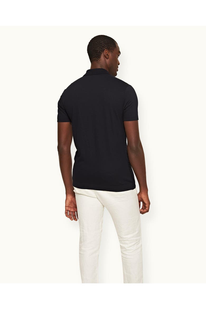 Horton Silk Tailored-Fit Polo Shirt, Alternate, color, Night Iris
