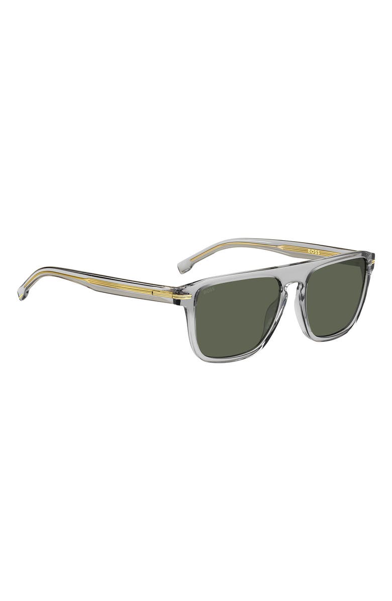 BOSS 56mm Flat Top Sunglasses, Alternate, color, Grey