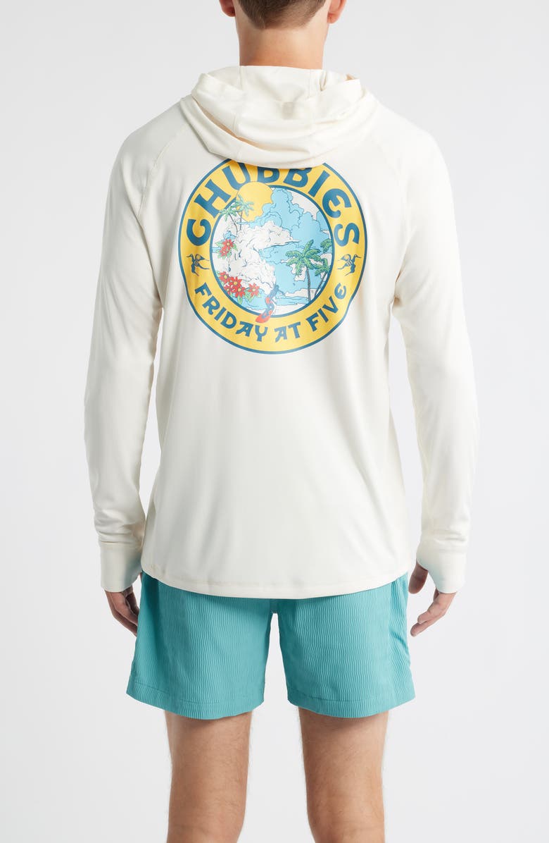 Chubbies The Seal of Approval Performance Hoodie, Alternate, color, Off White - Solid