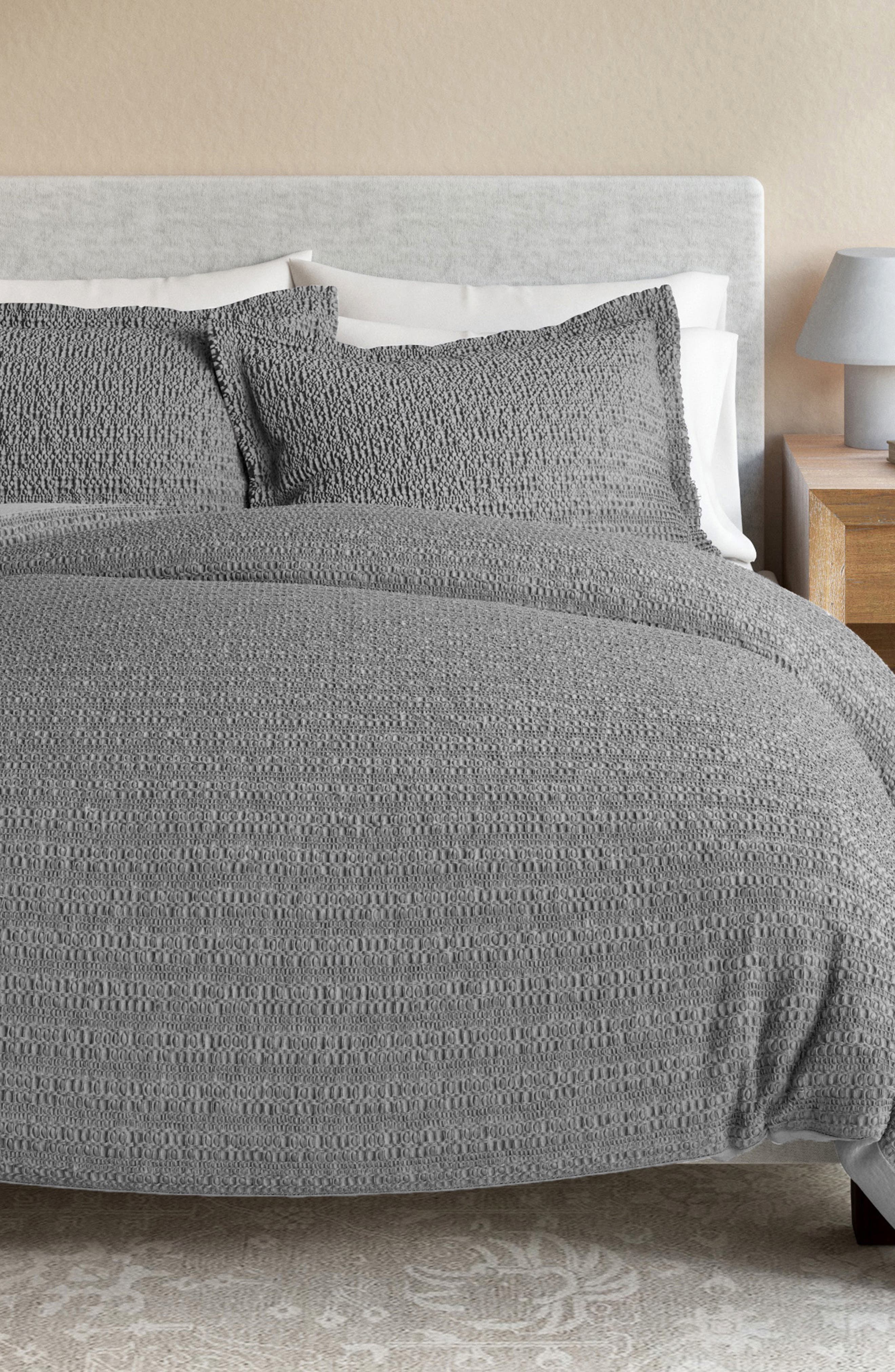 Woven & Weft Waffle Cotton Reversible Duvet & Sham Set