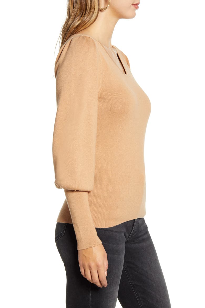 Juliet Sleeve Sweater, Alternate, color, TAN