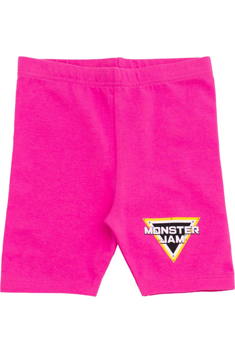 2-Piece T-Shirt and Bike Shorts Set, Alternate, color, White Hot Pink