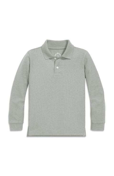 Long Sleeve Pique Polo