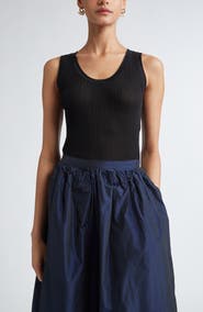 NACKIYÈ Fine Rib Organic Cotton Sweater Tank