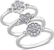 DELMAR Set Of 3 Diamond Rings - 0.39ct.