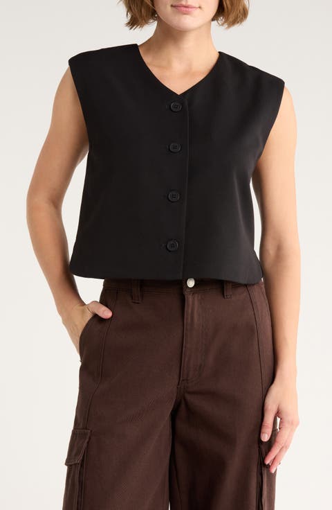 Boxy Cropped Vest
