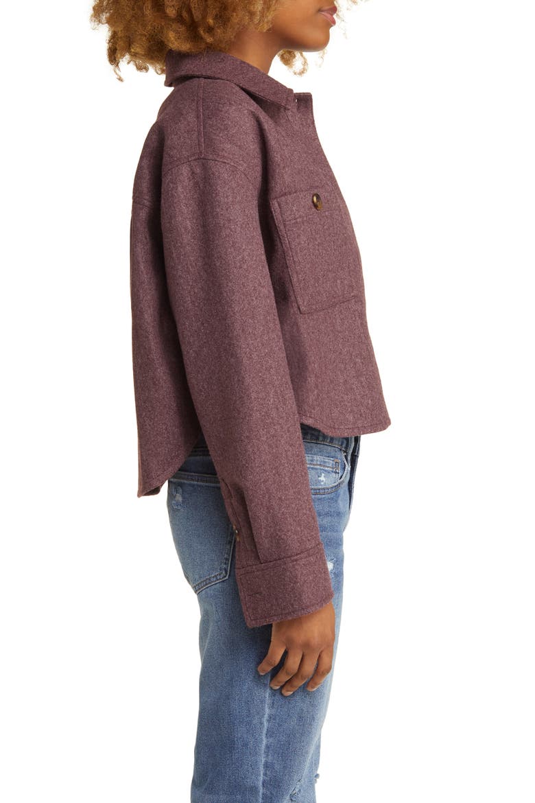 Crop Shacket, Alternate, color, BURGUNDY SASS