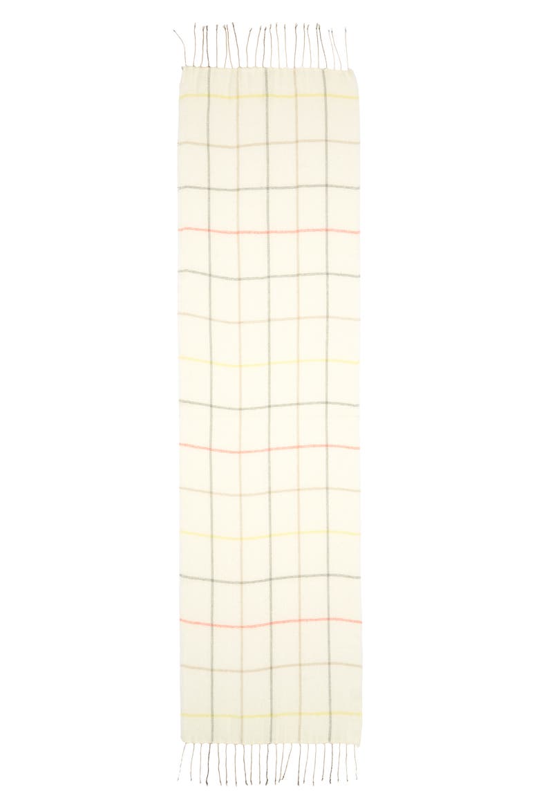 Gauzy Plaid Scarf, Alternate, color, ANTIQUE CREAM MULTI