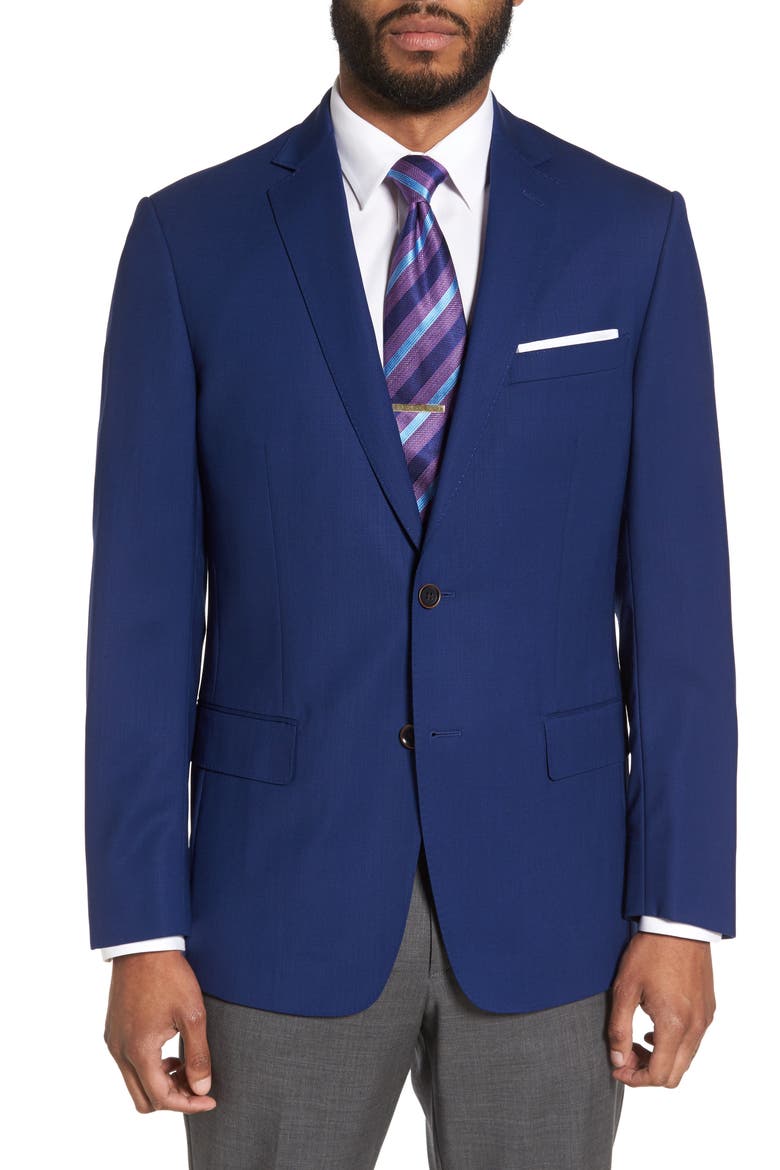 Jetsetter Classic Fit Wool Blazer, Main, color, MEDIUM BLUE