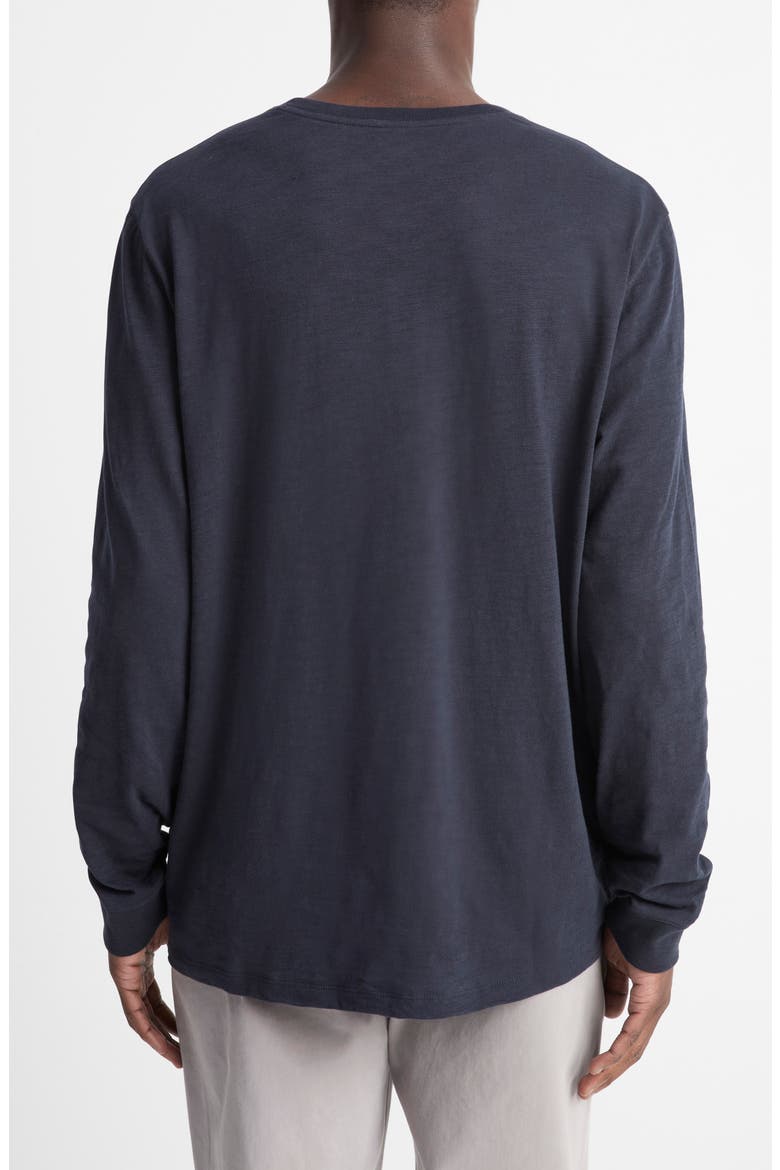 Long Sleeve Slub Henley, Alternate, color, COASTAL