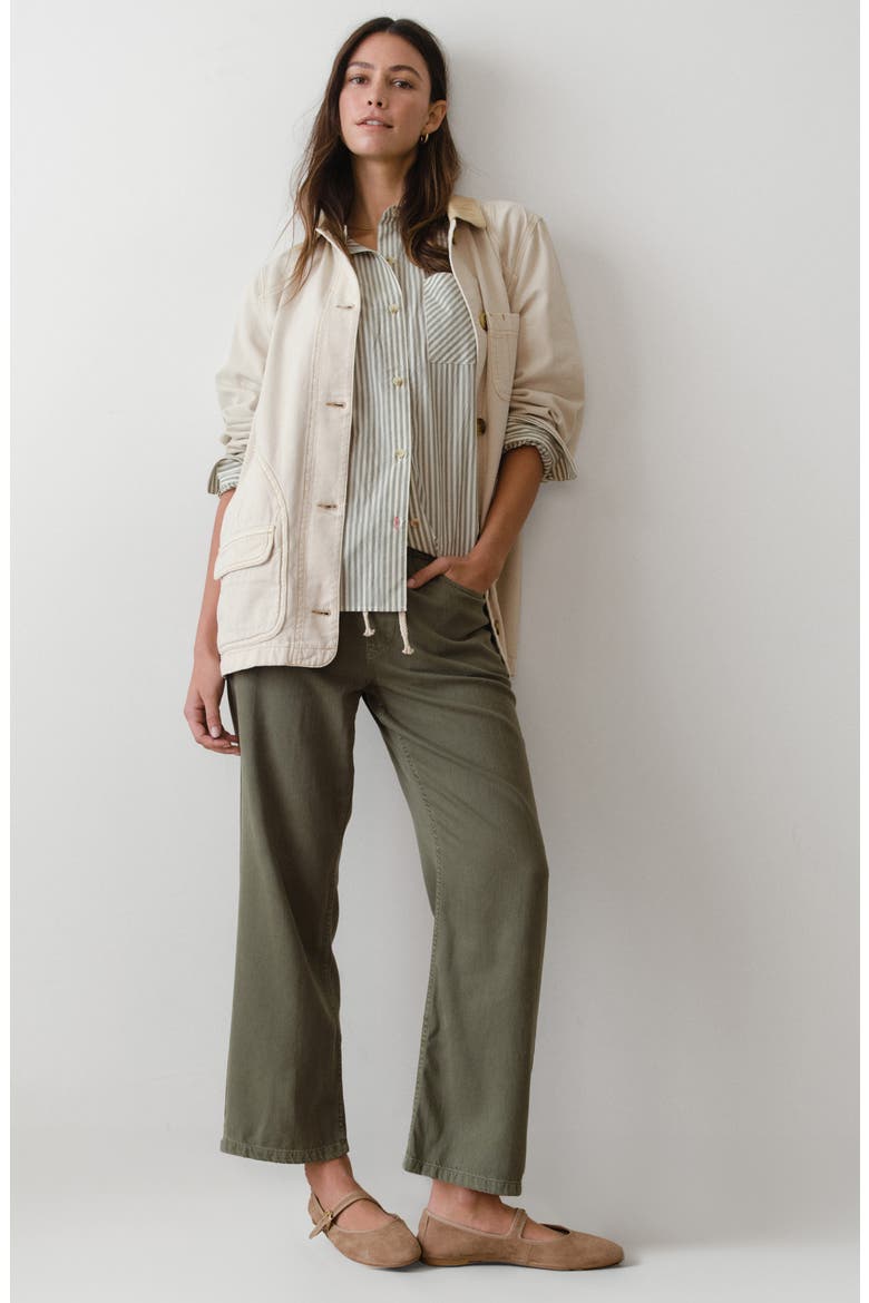 Ella Straight Leg Drawstring Pants, Alternate, color, OLIVE