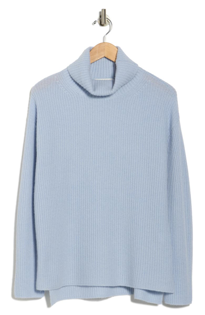 Nordstrom Wool & Cashmere Turtleneck Sweater, Alternate, color, Blue Zen