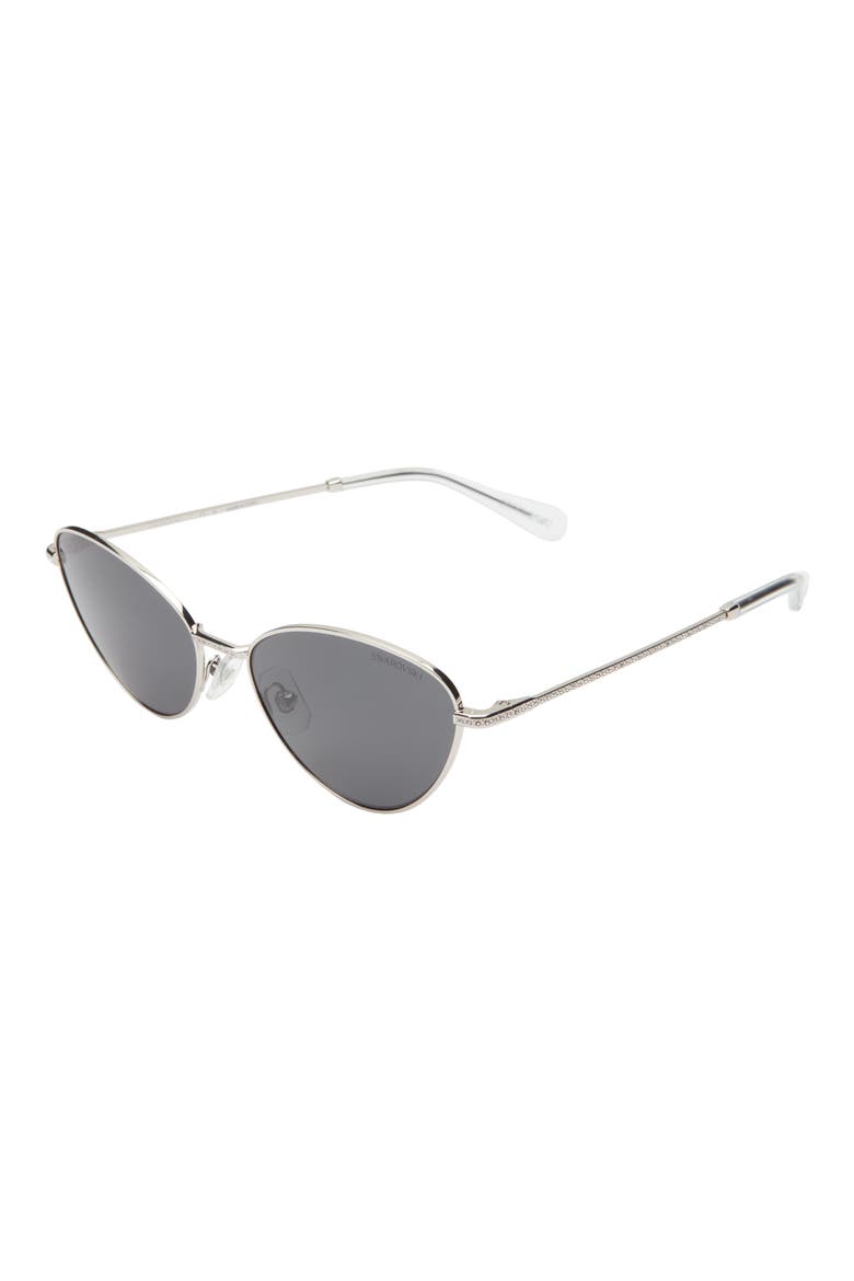 58mm Cat Eye Sunglasses, Alternate, color, DARK GREY