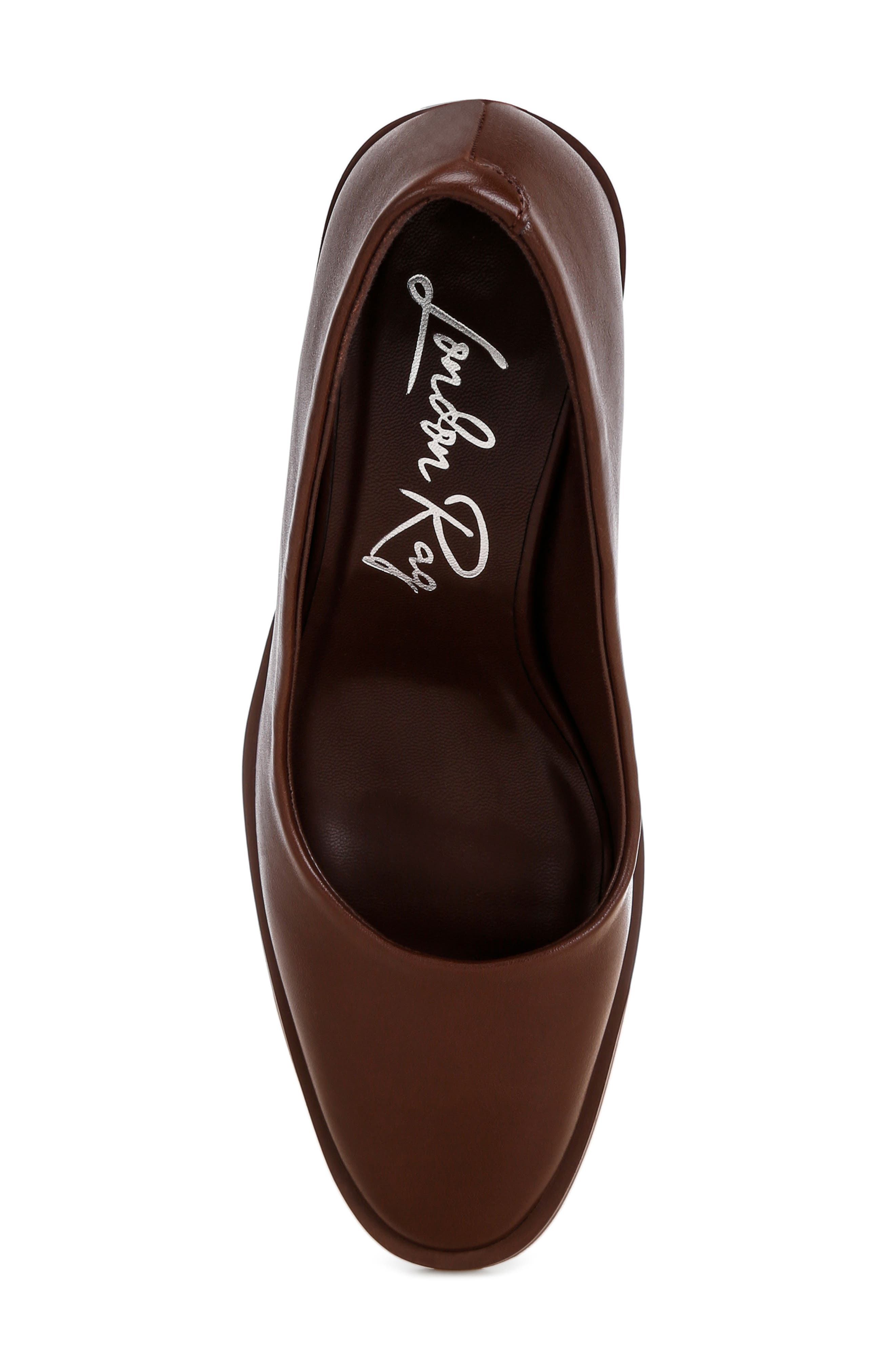 Amalina Round Toe Pump, Alternate, color, BROWN SMOOTH