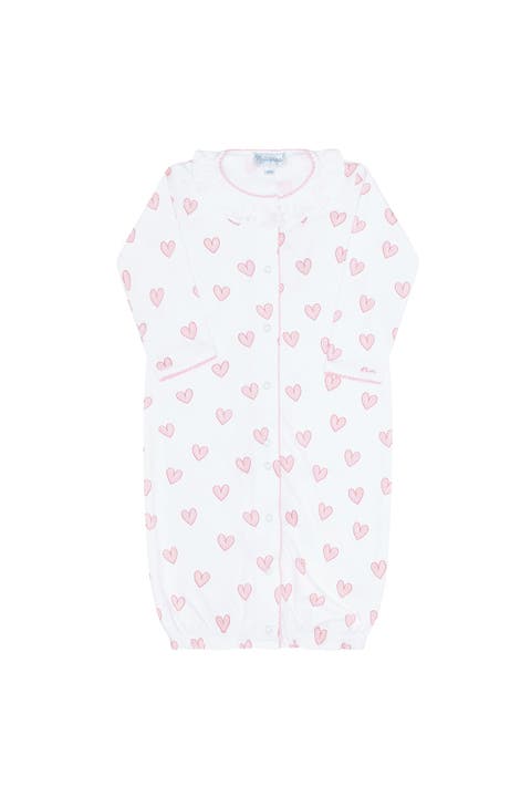Pink Heart Print Converter Gown - Baby