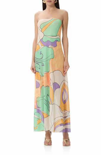 Alfie Floral Print Strapless Dress