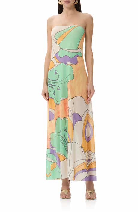 Alfie Floral Print Strapless Dress