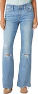Lucky Brand Sweet Distressed Raw Hem Flare Jeans
