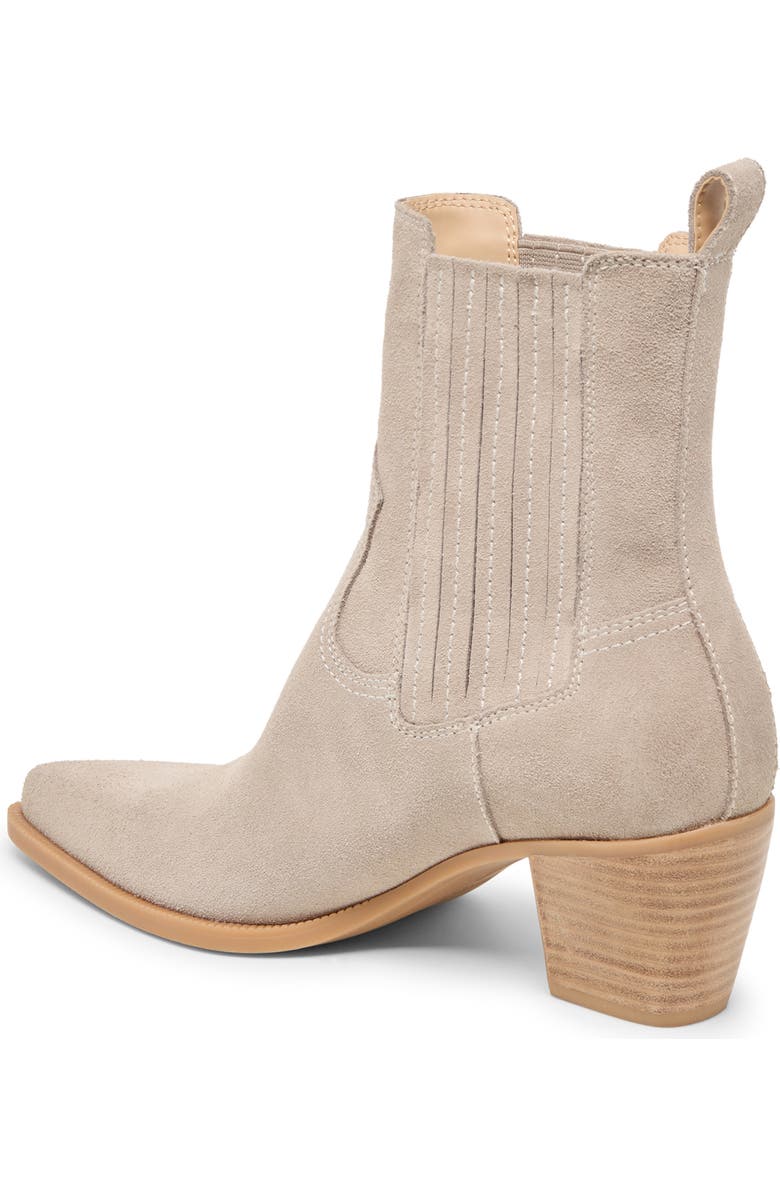 Dolce Vita Slim Pointed Toe Bootie, Alternate, color, Taupe Suede