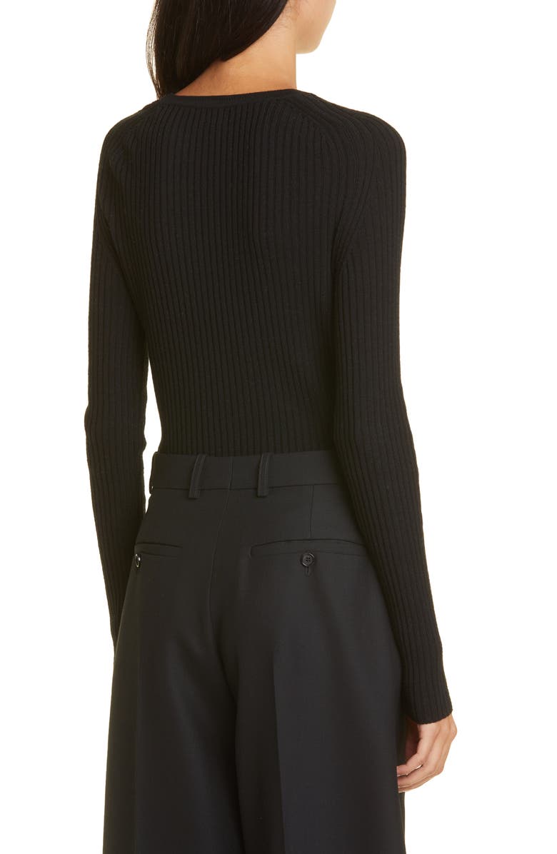 TOTEME Rib Merino Wool Sweater, Alternate, color,