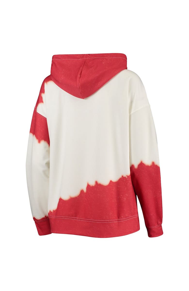 GAMEDAY COUTURE Women's Gameday Couture White/Red Wisconsin Badgers For the Fun Double Dip-Dyed Pullover Hoodie, Alternate, color, White