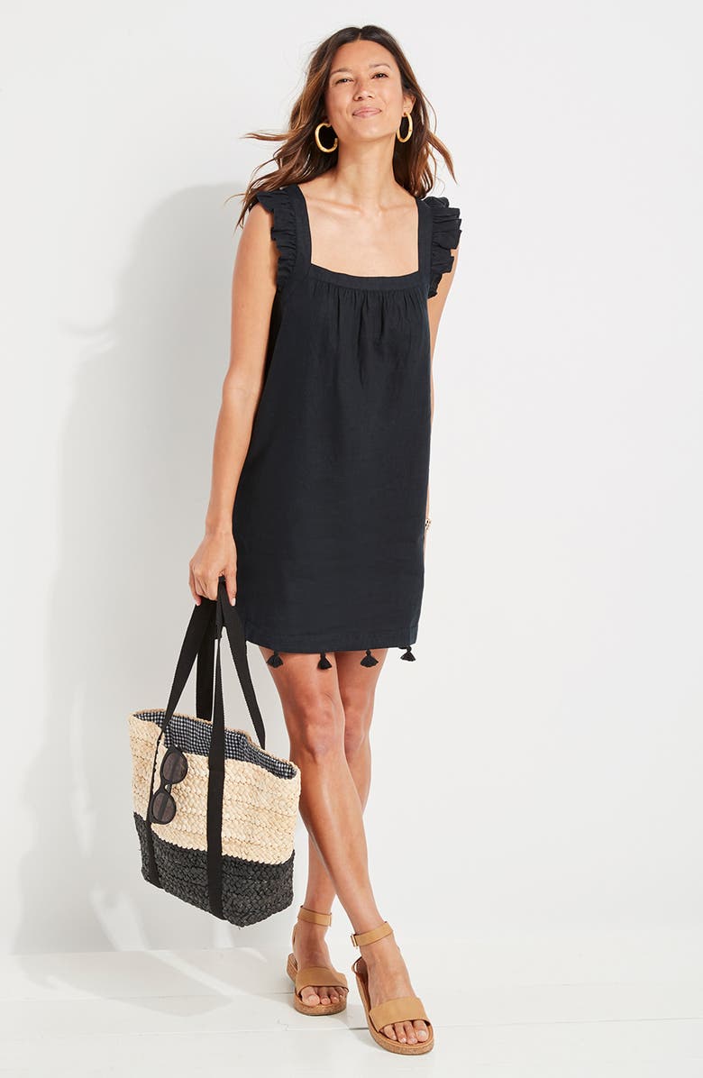 vineyard vines Ruffle Sleeve Cover-Up Dress, Alternate, color,