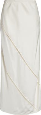 Diotima Tobago Embroidered Silk Midi Skirt