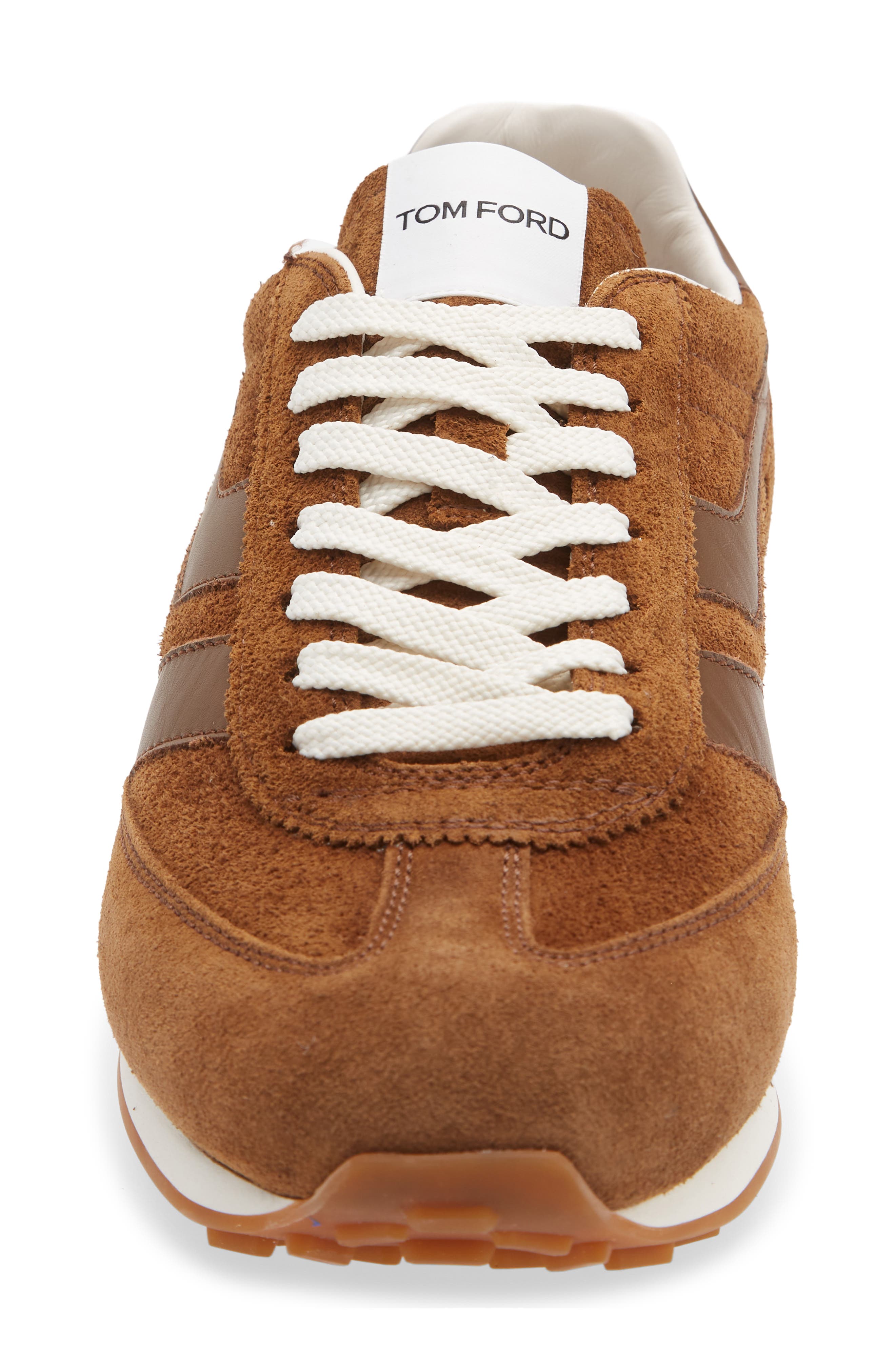 Mick Mixed Media Sneaker, Alternate, color, ERE WHISKY/ AMBER
