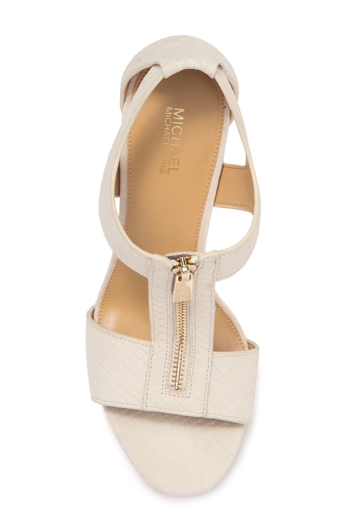 MICHAEL Michael Kors Berkley Lock Embossed Leather Platform Sandal ...