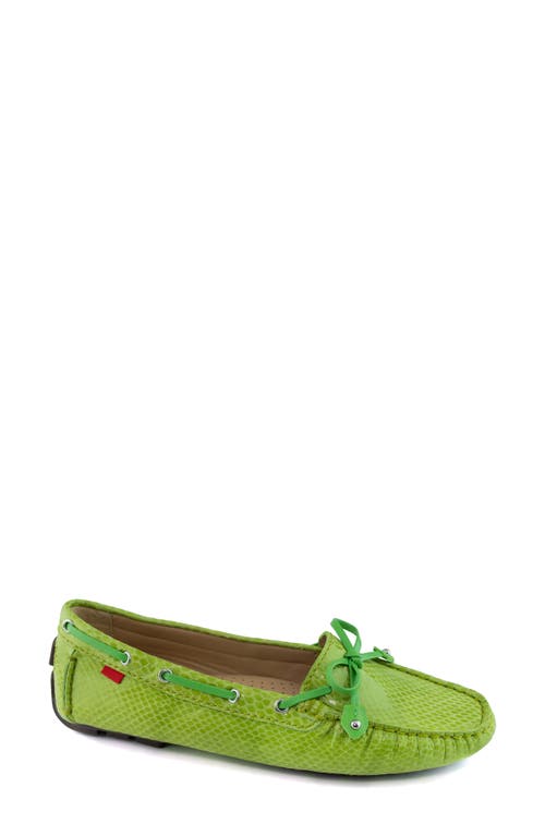 Marc Joseph New York Cypress Hill Driving Loafer In Lime Snake