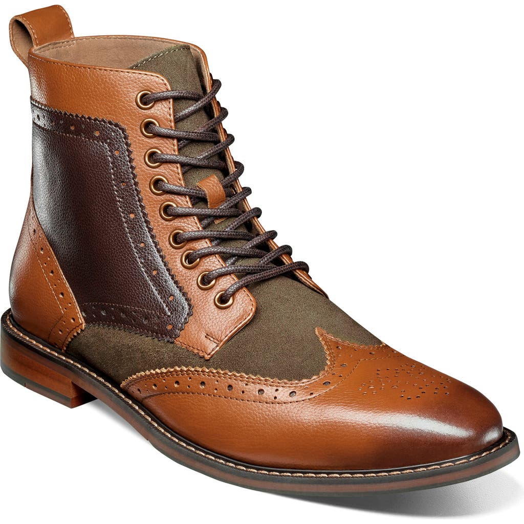 Stacy Adams Finnegan Wingtip Lace-up Boot In Multi
