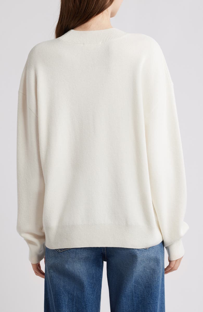 Mavi Jeans Crewneck Sweater, Alternate, color, Antique White