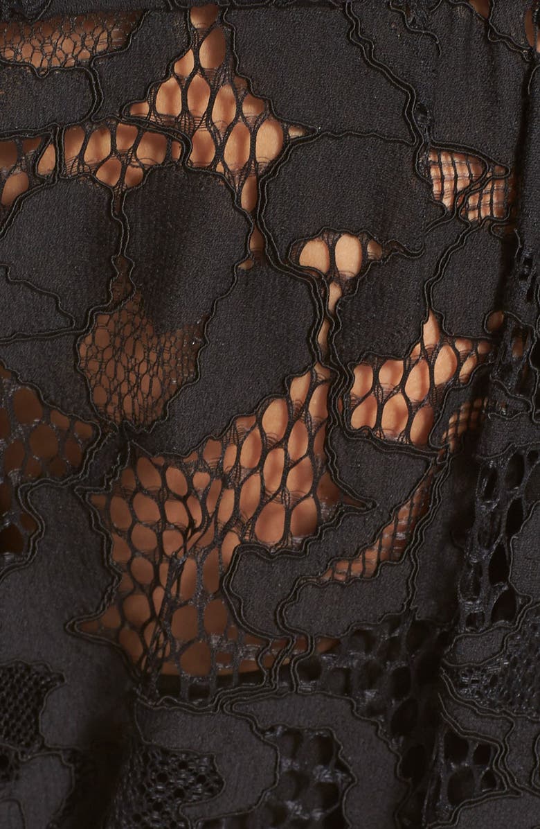 Diane von Furstenberg 'Lorelei Two' Sheer Lace Shirt, Alternate, color, 