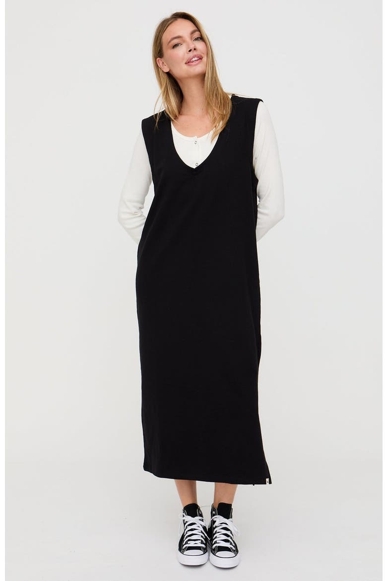 Organic Cotton Quinn Dress, Alternate, color, Black
