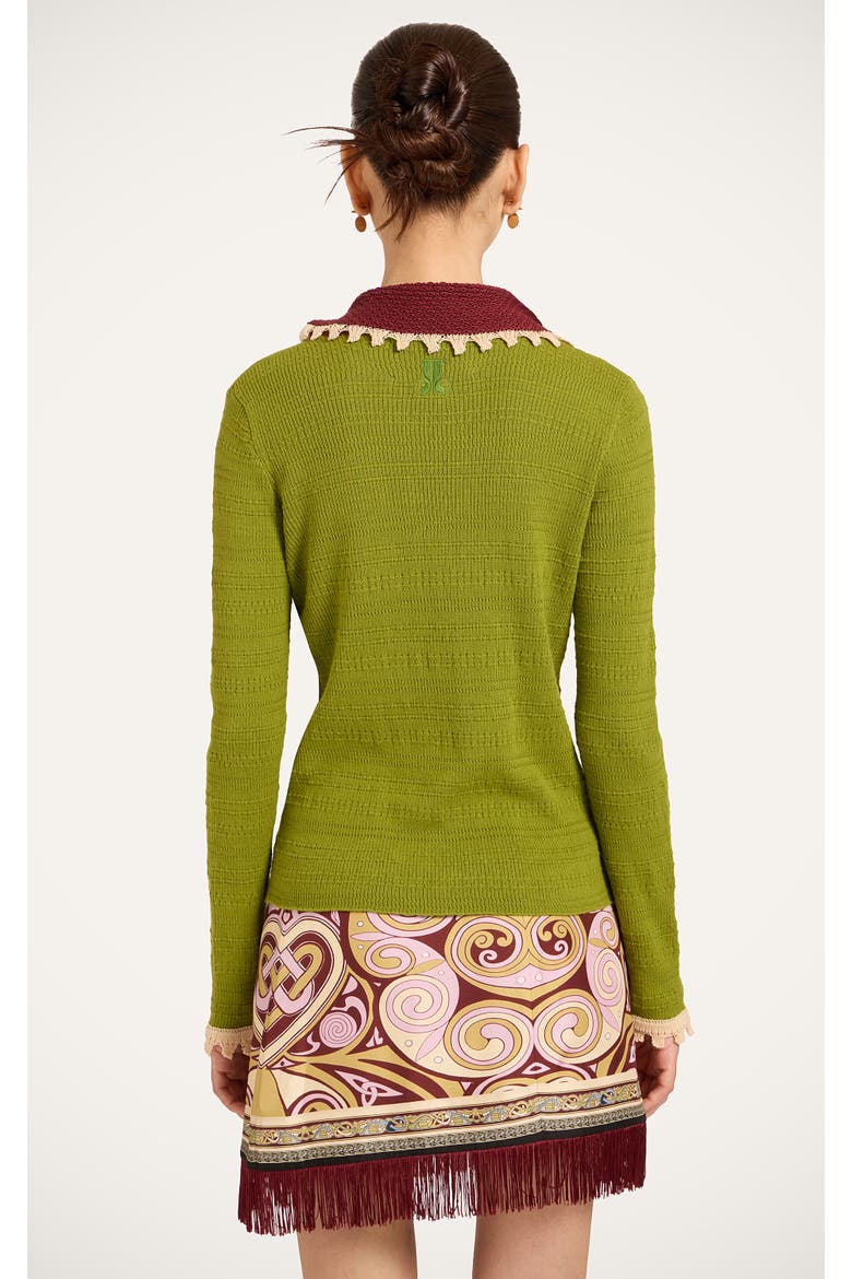 Picket Polo Jumper, Alternate, color, Solid Lime