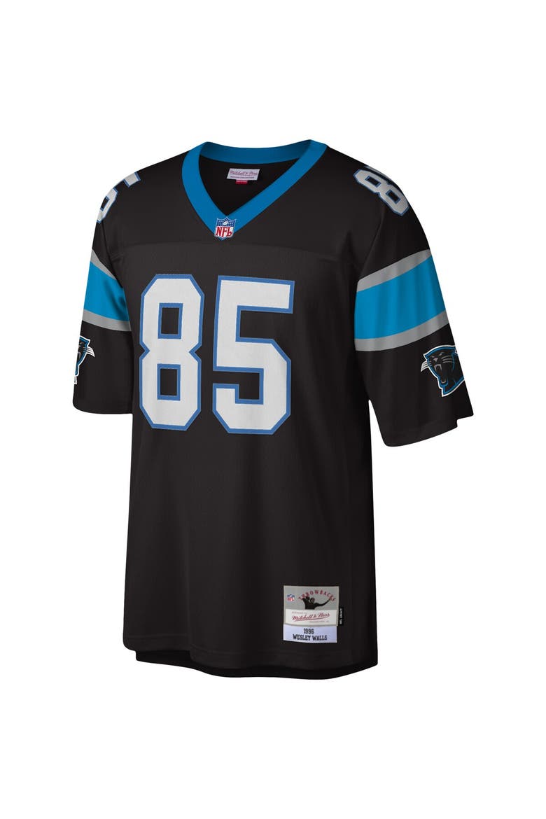 Men's Mitchell & Ness Wesley Walls Black Carolina Panthers Legacy Replica Jersey, Alternate, color, Black