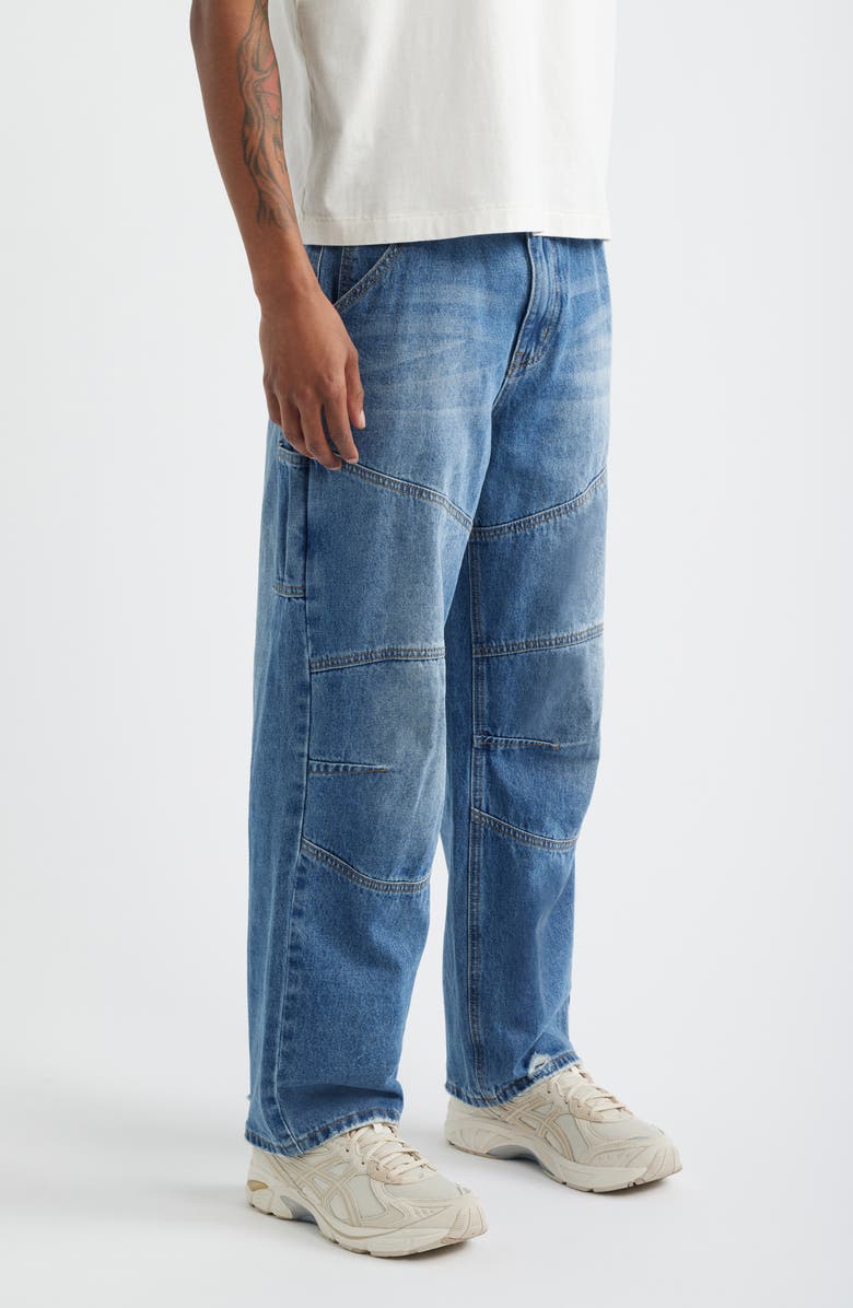 CRIMINAL DAMAGE Franklin Distressed Carpenter Jeans, Alternate, color, Mid Blue