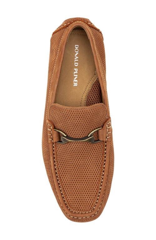 Donald Pliner Textured Horsebit Loafer In Whiskey